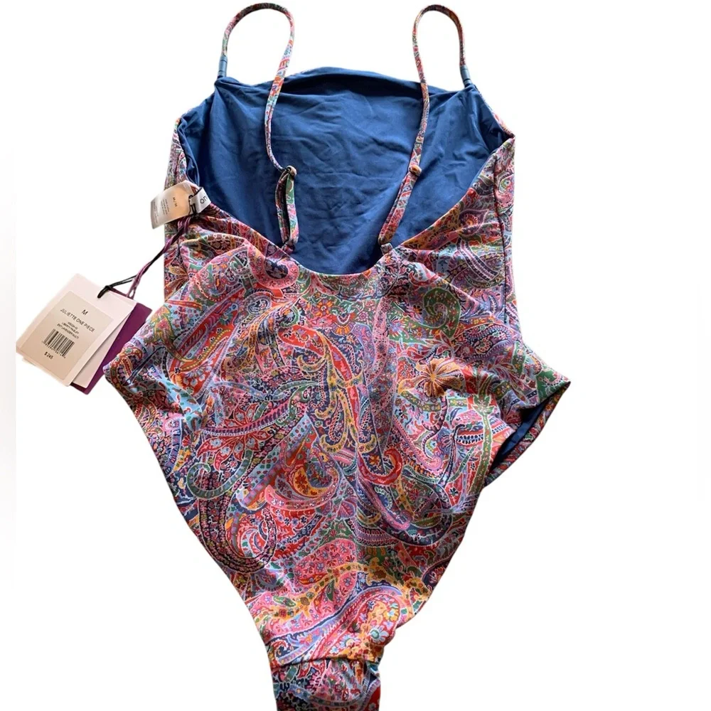Onia Juliette NWT Paisley Print One-Piece Swimsuit, size Medium - Picture 4 of 5